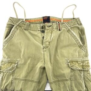 Superdry Core Cargo Parachute Lite Pants Parapant Green Mens 36x32 Utility